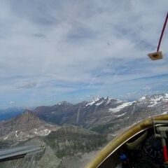 Flugwegposition um 13:58:38: Aufgenommen in der Nähe von Gemeinde Uttendorf, Österreich in 3164 Meter